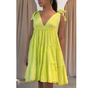 DEVOTION Paros Short Dress Lime size S